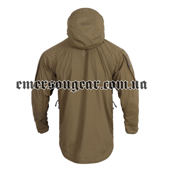 Emerson Bluelabel Catching Wind Tactical Windbreaker, Coyote Brown, Windshirts, Medium