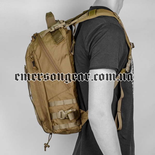 Emerson Assault Backpack/Removable Operator Pack, Coyote Brown, Backpacks, 17 l, Cordura 500D