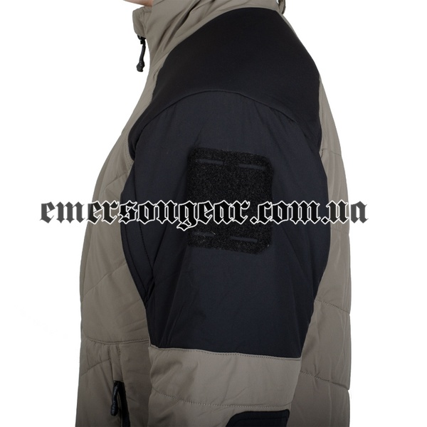 Emerson BlueLabel Patriot Lite “Clavicular Armor” Tactical Warm & Windproof Layer, Gray, Jackets, Large