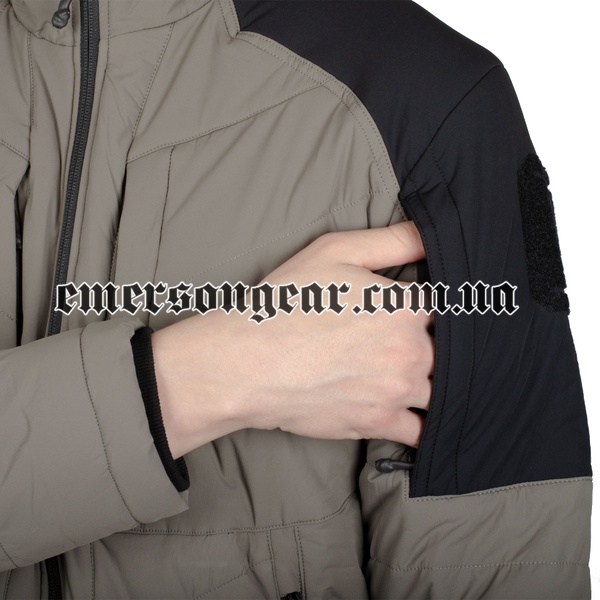 Emerson BlueLabel Patriot Lite “Clavicular Armor” Tactical Warm & Windproof Layer, Gray, Jackets, Large