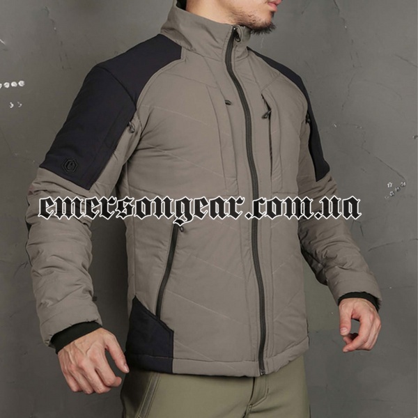 Emerson BlueLabel Patriot Lite “Clavicular Armor” Tactical Warm & Windproof Layer, Gray, Jackets, Large