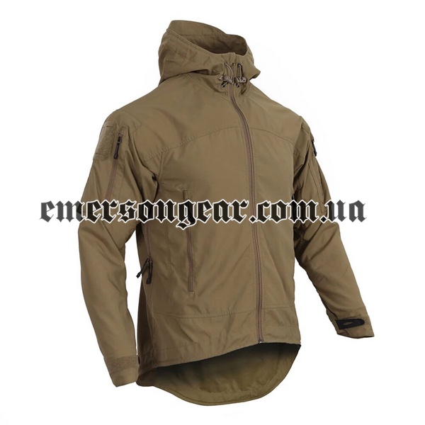 Emerson Bluelabel Catching Wind Tactical Windbreaker, Coyote Brown, Windshirts, Medium