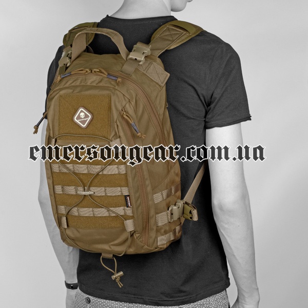 Emerson Assault Backpack/Removable Operator Pack, Coyote Brown, Backpacks, 17 l, Cordura 500D