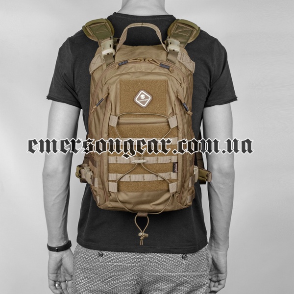 Emerson Assault Backpack/Removable Operator Pack, Coyote Brown, Backpacks, 17 l, Cordura 500D