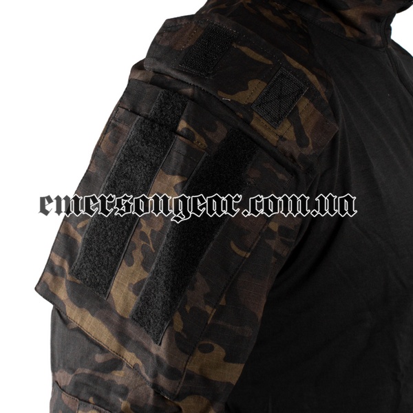 Emerson G3 Combat Shirt Upgraded version Multicam Black, Multicam Black, Shirt, Large