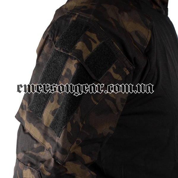 Emerson G3 Combat Shirt Upgraded version Multicam Black, Multicam Black, Shirt, Large