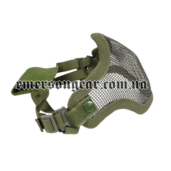 Emerson Strike Steel Half Face Mask, Olive Drab, Face Mask, Universal