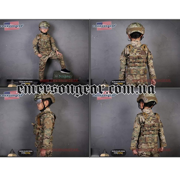 Emerson JPC Tactical Vest for Kids, Multicam, Plate Carrier