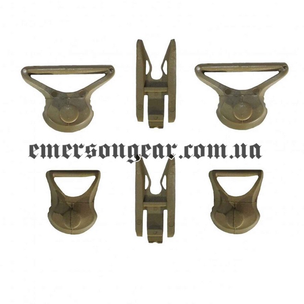 Emerson OP Type FAST Helmet Goggles Swivel Clips, Tan, Кліпса