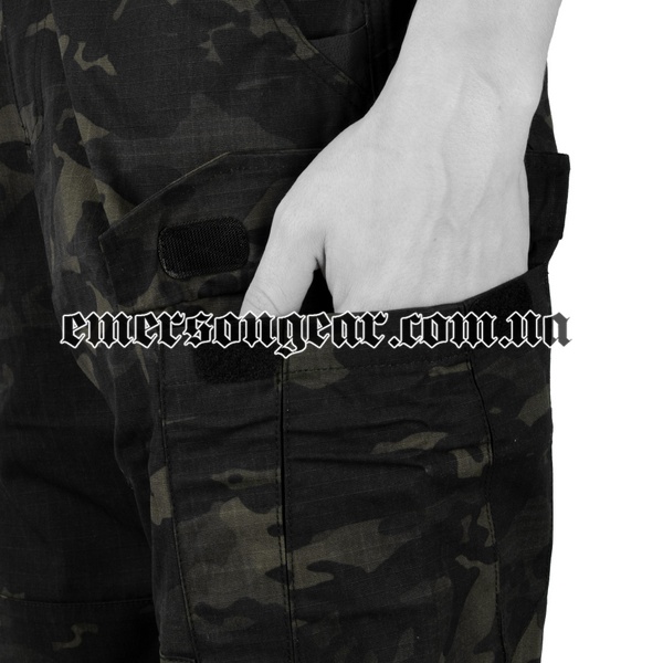 Тактические брюки Emerson Blue Label Ergonomic Fit Long Multicam Black 2000000094540 фото