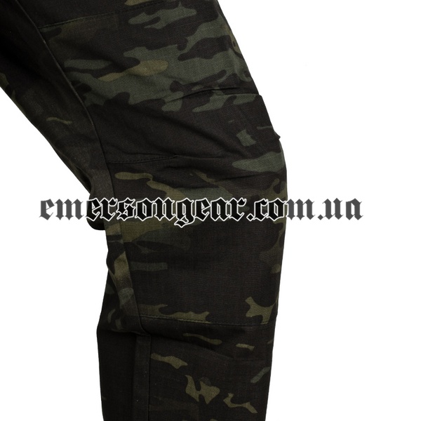 Тактичні штани Emerson Blue Label Ergonomic Fit Long Multicam Black 2000000094540 фото