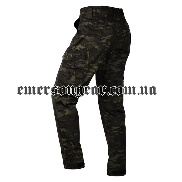 Emerson Blue Label Ergonomic Fit Long Pants Multicam Black, Multicam Black, 32/31