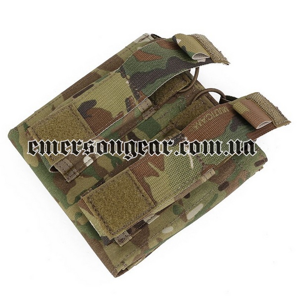 Emerson 5.56&Pistol Double Open Top Magazine Pouch, Multicam, Magazine pouches, Cordura 500D