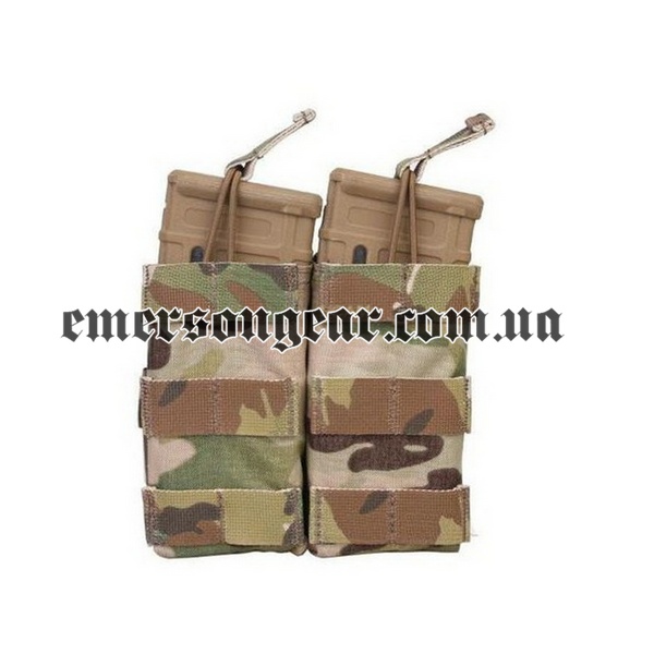 Emerson Modular Open Top Double Mag Pouch for 5.56, Multicam, Magazine pouches, Cordura 500D