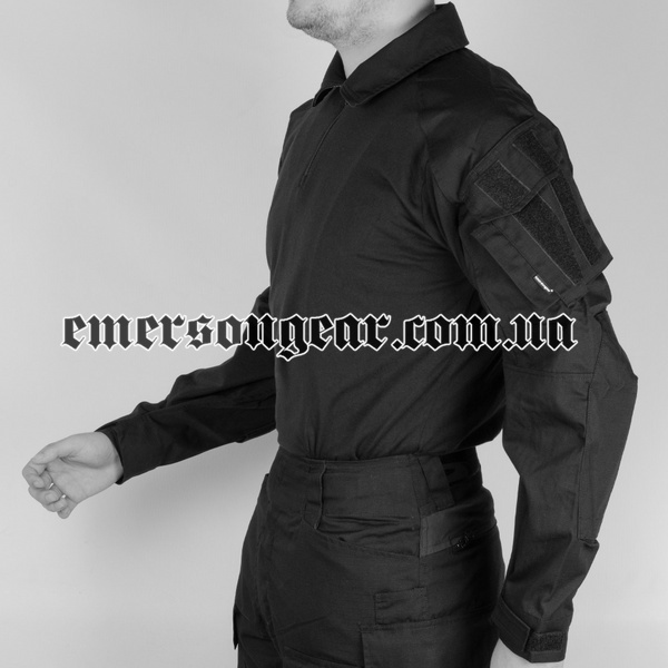 Emerson G3 Combat Shirt Black, Black, Shirt, Medium Regular